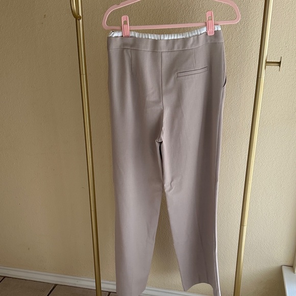 Stylish Tan Trousers with Peekaboo Drawstring Waist - Picture 2 of 5